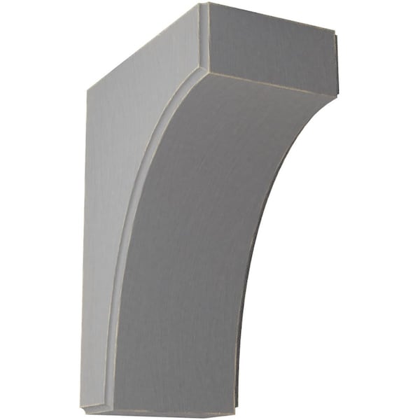 Ekena Millwork 3 1/2"W x 6"D x 8"H Clarksville Wood Vintage Decor Bracket, Pebble Grey BKTWD04X06X08CVPG - main